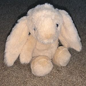 Accardi Bunny Rabbit Plush Cream Tan Brown Nose  Plush Lop Ears Stuffed Animal
